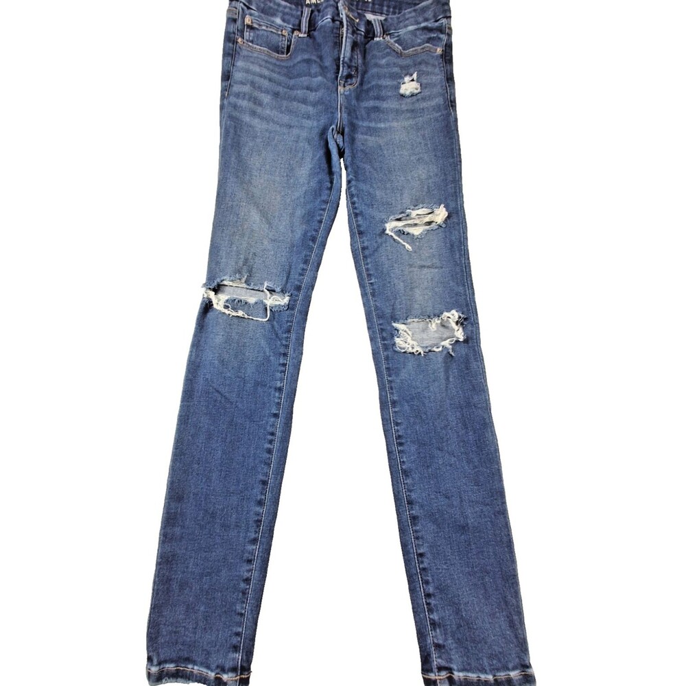 American Eagle High Rise Jegging Womens 10 Regular Distressed Stretch Jeans